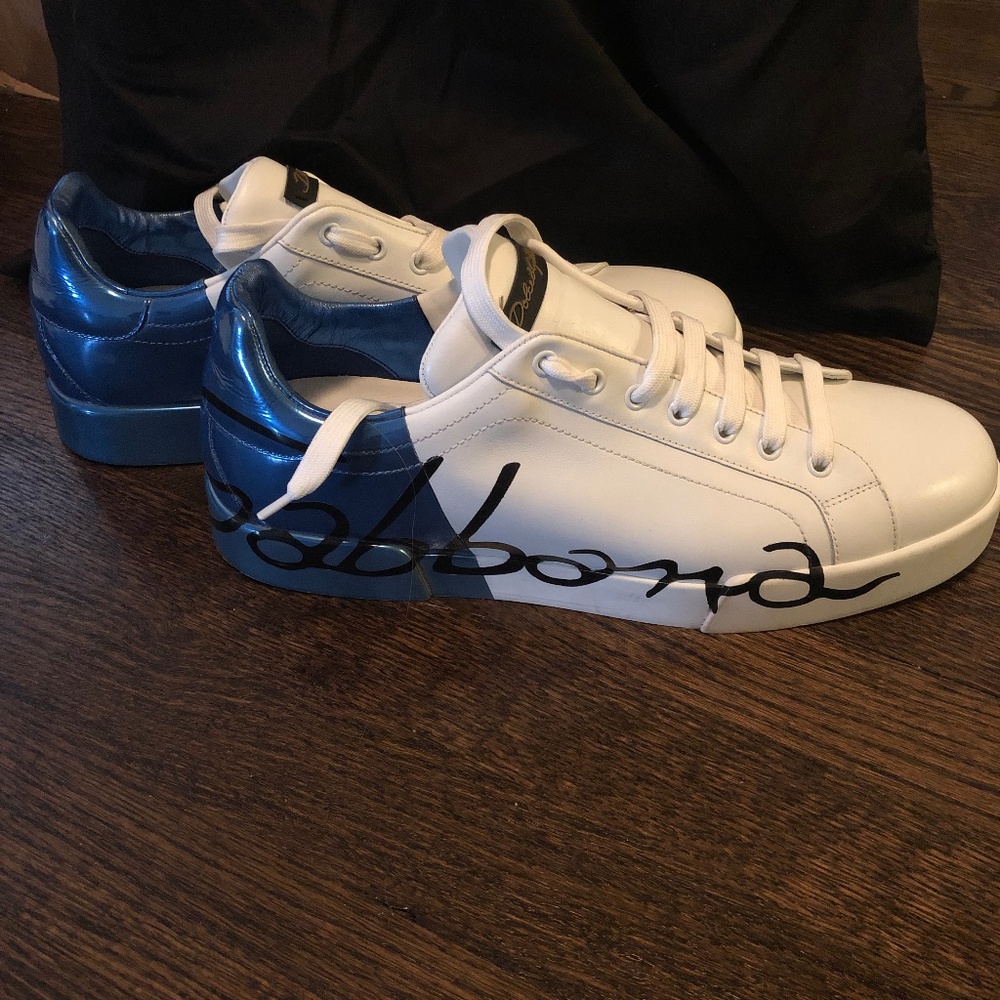 Dolce & Gabbana Low Top Script Portofino Sneakers